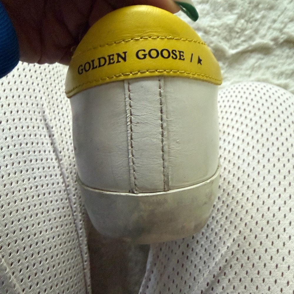 Golden Goose White and Yellow Sneakers - Picture 4 of 13
